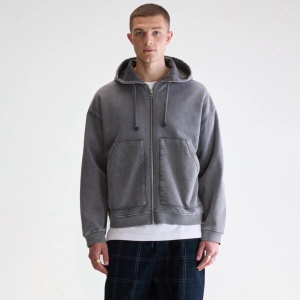 Falkon zip-up hoodie (252 / M / BLACK BLUE)